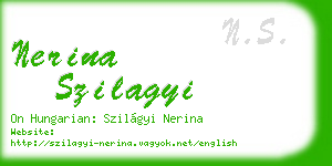 nerina szilagyi business card